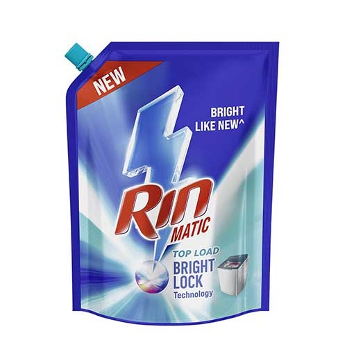 Rin Matic Liquid - Top Load With Bright Lock Technology, 800 ml Pouch