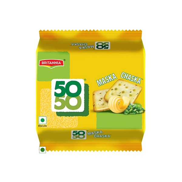 Britannia 50-50 Maska Chaska Salted Biscuits