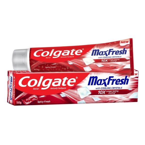 Colgate MaxFresh Toothpaste, Red Gel Paste with Menthol for Super Fresh Breath