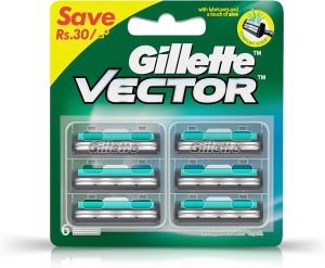 Gillette Vector Plus – Manual Shaving Razor Blades Cartridge