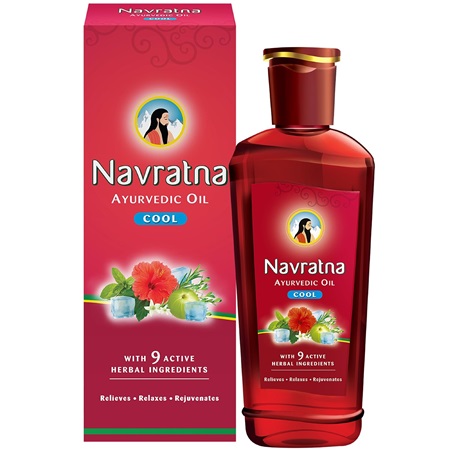 Navratna Ayurvedic Cool Oil - With 9 Active Ingredients, Relieves, Relaxes, Rejuvanates