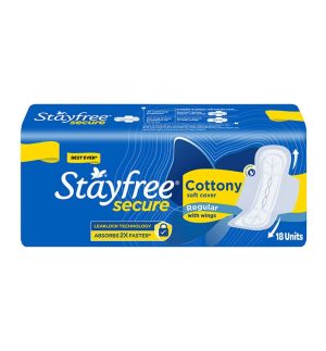 STAYFREE Secure Cottony Sanitary Pads – Regular