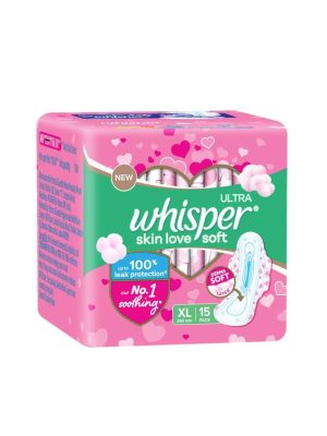 Whisper Ultra Skin Love Soft Sanitary Pads XL+